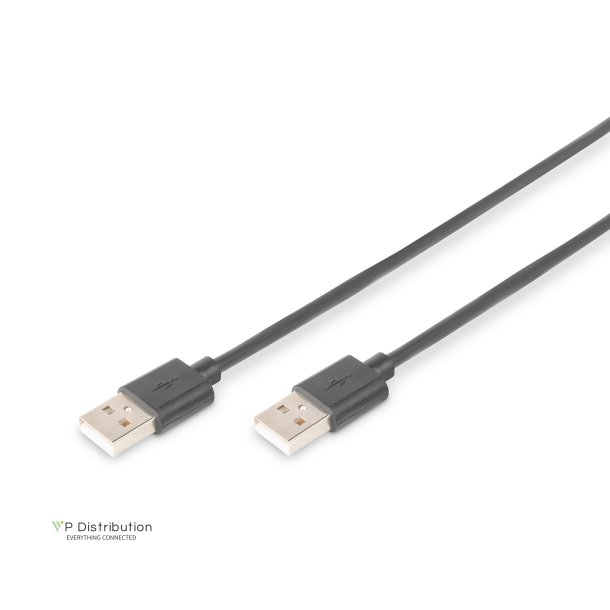 Digitus USB 2.0 connection cable, type A M/M, 1.8m, USB 2.0 conform, bl