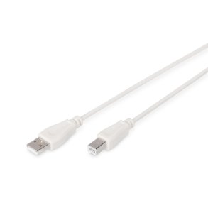 Digitus USB connection cable, type A - B M/M, 1.8m, USB 2.0 suitable, be