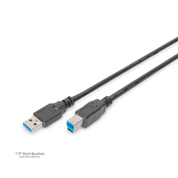 Digitus USB 3.0 connection  cable, type A - B M/M, 1.8m, USB 3.0 conform, bl