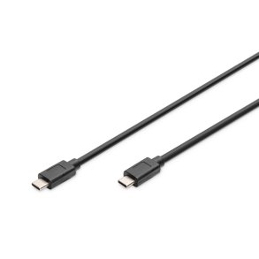 Digitus USB Type-C connection cable, type C to C M/M, 1.0m, Gen2, 5A, 10GB, 3.1 Version, bl