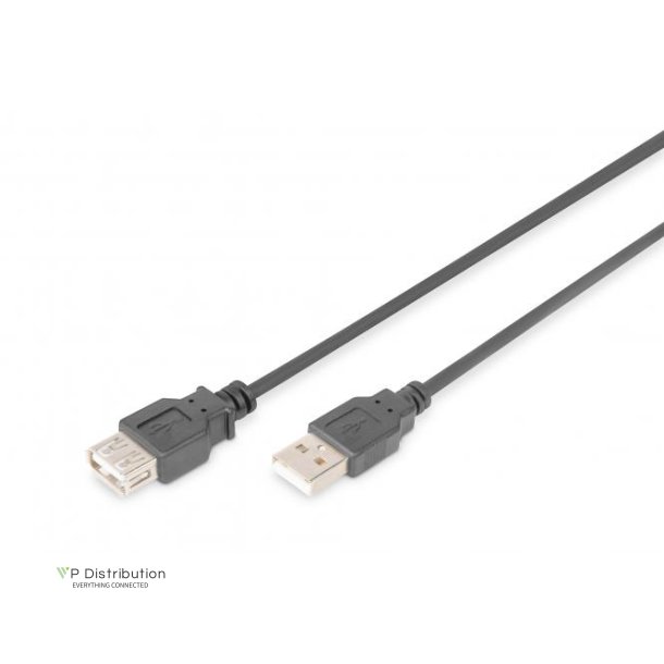 Digitus USB 2.0 extension cable, type A M/F, 3.0m, USB 2.0 conform, bl