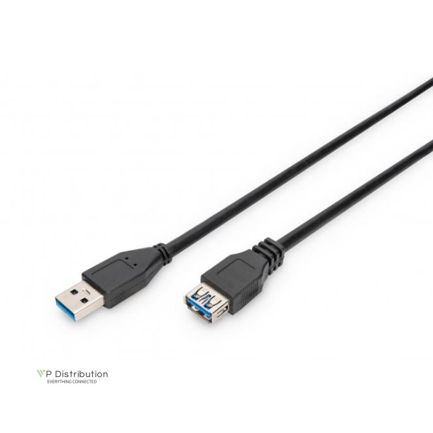 Digitus USB 3.0 extension cable, type A M/F, 3.0m, USB 3.0 conform, bl