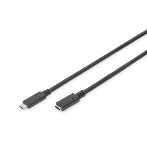 Digitus USB Type-C extension cable, type C M/F, 2.0m, 3A, 480MB, Version 2.0, bl
