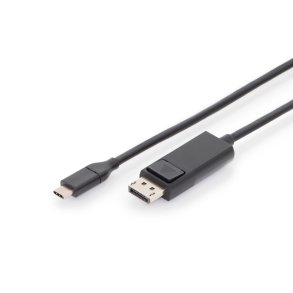 Digitus USB Type-C adapter cable, Type-C to DP M/M, 2.0m, 4K/60Hz, 32,4 GB, bl, gold