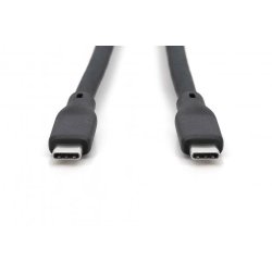 Digitus USB Silicone connection cable, USB-C - USB-C 2m, USB 3.2 Gen1, 5G, 4K, 100W, black