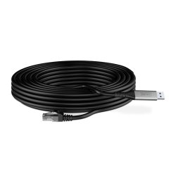 USB-A - RJ45 CAT 6A S/FTP Cable, 1 Gbit/s, 10m USB 3.2 Gen1, LSZH Jacket