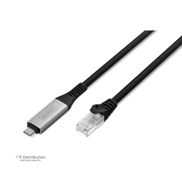 USB-C - RJ45 CAT 6A S/FTP Cable, 1 Gbit/s, 2m USB 3.2 Gen1, LSZH Jacket