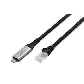 USB-C - RJ45 CAT 6A S/FTP Cable, 1 Gbit/s, 3m USB 3.2 Gen1, LSZH Jacket