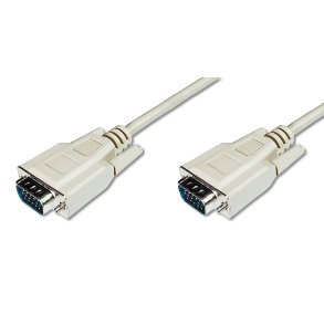 Digitus VGA Monitor connection cable, HD15 M/M, 1.8m, 3CF, be