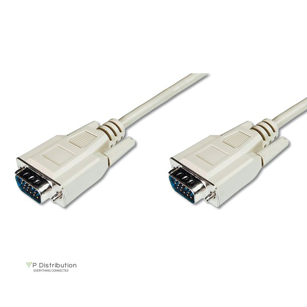 Digitus VGA Monitor connection cable, HD15 M/M, 1.8m, 3CF, be