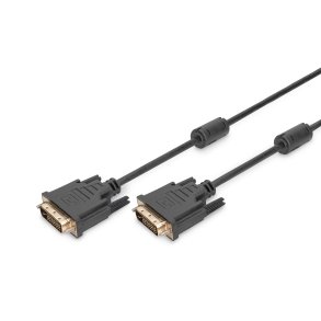 Digitus DVI connection cable, DVI(24+1), 2x ferrit M/M, 2.0m, DVI-D Dual Link, bl