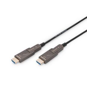 Digitus HDMI AOC Connection Cable, Type A, Detachable M/M, 20.0m, Ultra HD, 4K@60 Hz, gold, bl