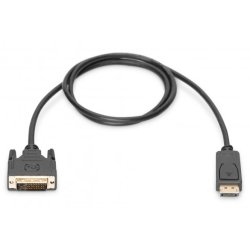 Digitus DisplayPort Adapter Cable, Type DP-DVI (24+1) M/M, 3.0m, w/interlock, DP 1.1a, bl