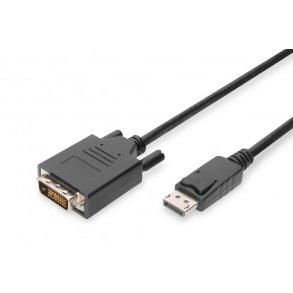 Digitus DisplayPort Adapter Cable, Type DP-DVI (24+1) M/M, 3.0m, w/interlock, DP 1.1a, bl