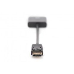 Digitus DisplayPort Adapter Cable, Type DP-DVI (24+5) M/F, 0.15m,w/interlock, DP 1.1a, bl