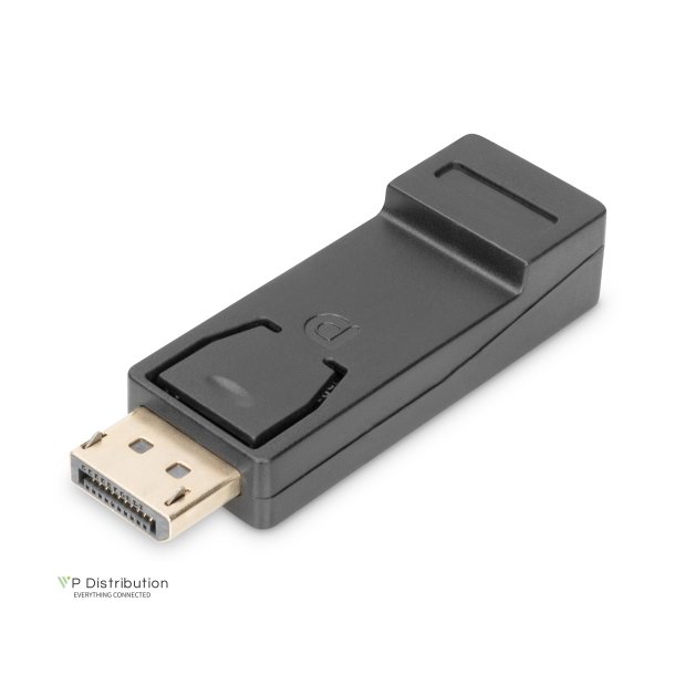 Digitus DisplayPort Adapter, Type DP-HDMI A M/F,w/interlock, bl