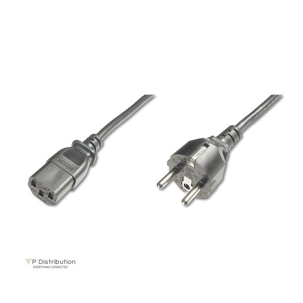 Digitus Power Cord, CEE 7/7 (Typ-F) - C13 M/F, 1.2m, H05VVF3G 0.75qmm, black