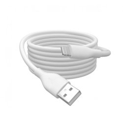 Digitus USB Silicone charging cable, USB-A - Lightning 1m, USB 2.0, 12W, white