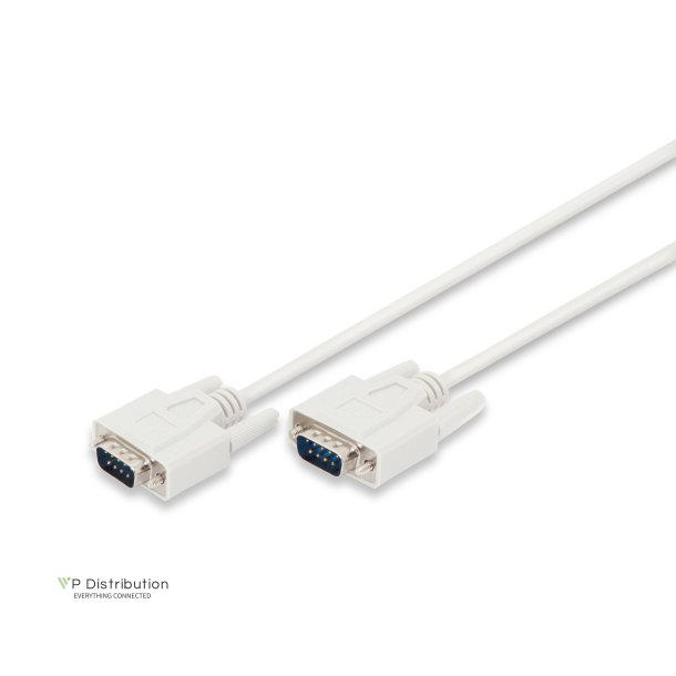Digitus Datatransfer connection cable, D-Sub9 M/M, 2.0m, serial, molded, be