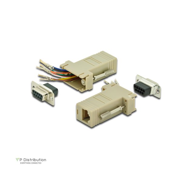 Digitus Adaptor, DB9, RJ45, Modular DB9 F, RJ45 F