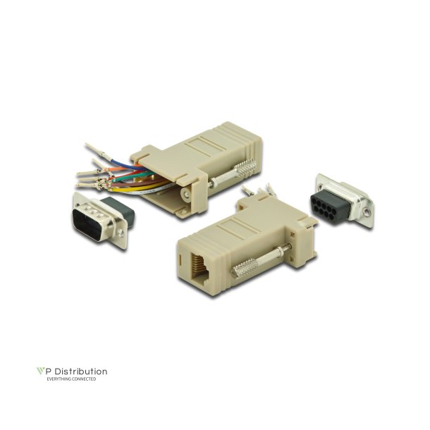 Digitus Adaptor, DB9, RJ45, Modular DB9 M, RJ45 F