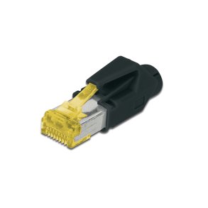 CAT 6A modular RJ45 Plug, Hirose TM31 8P8C, shielded, for round cable, incl. hood