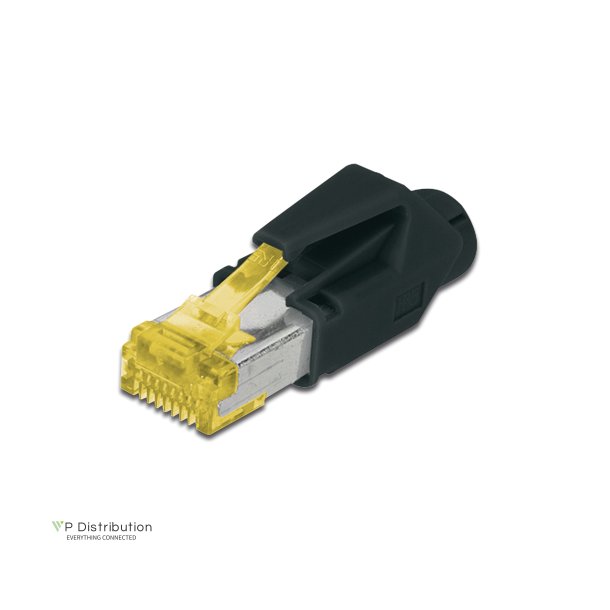 CAT 6A modular RJ45 Plug, Hirose TM31 8P8C, shielded, for round cable, incl. hood