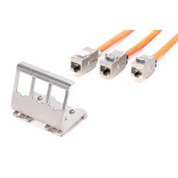 DIN-Rail adapter for 3x Keystone Modules Metal version