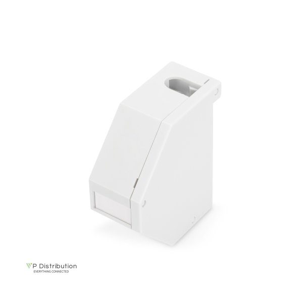 DIN-Rail adapter for 1x Keystone Modules, IP20 labeling field, earthing spring, side cover