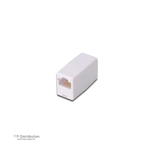 CAT 5e Modular Coupler, unshielded RJ45 to RJ45, color white