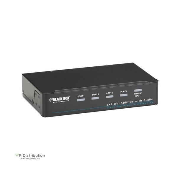 Black Box 1 X 2 Dvi-D Splitter With Audio And Hdcp