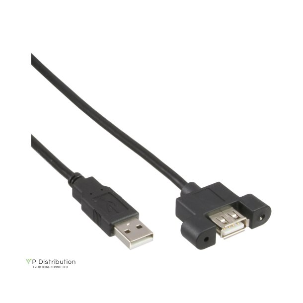 120pcs. Bulk-Pack InLine USB 2.0 Adapter Cable A male to A female for slot bracket 0.6m