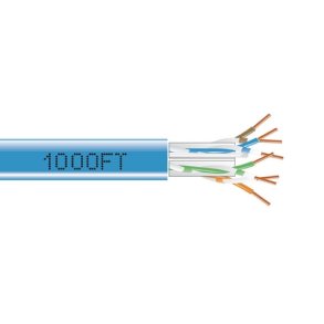 Black Box Cat6A Solid Riser 1000' Blue