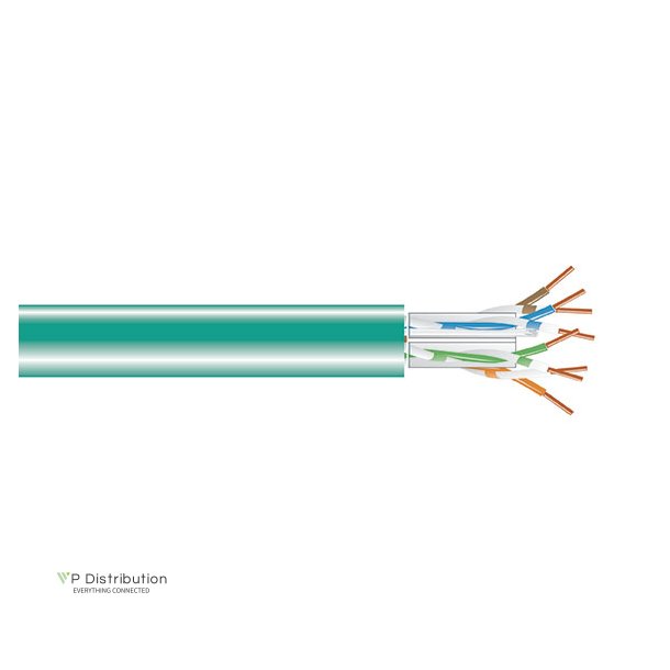 Black Box Cat6A Solid Riser 1000' Green