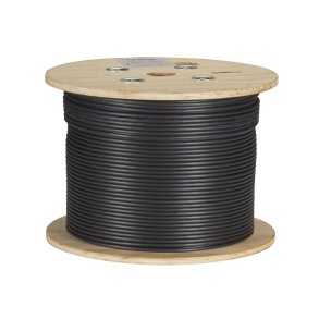 Black Box Gigatrue Cat6A Strd Unshld Pvc Bulk Cable, 1000' Black