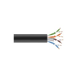 Black Box Gigatrue Cat6A Strd Unshld Pvc Bulk Cable, 1000' Black