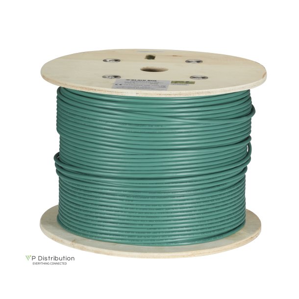 Black Box Gigatrue Cat6A Strd Unshld Pvc Bulk Cable, 1000' Green