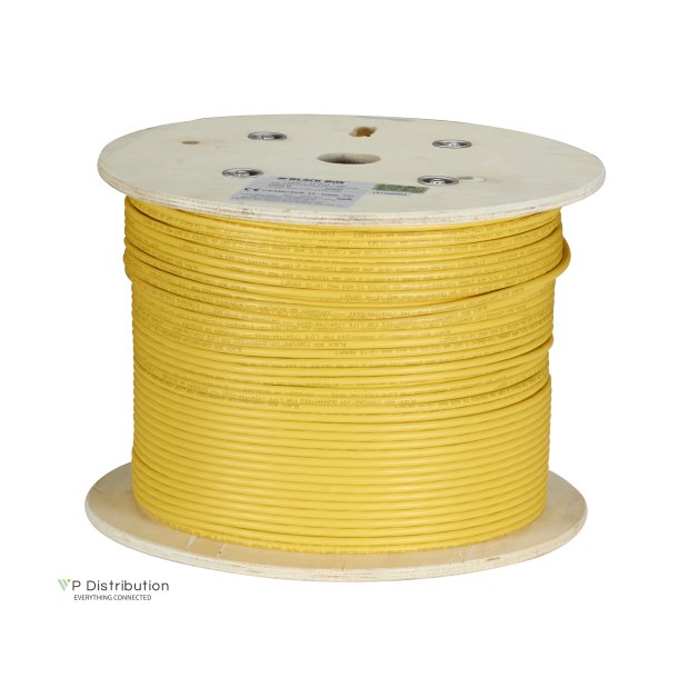 Black Box Gigatrue Cat6A Strd Unshld Pvc Bulk Cable, 1000' Yellow