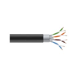 Black Box Gigatrue Cat6A Strd Shld Pvc Bulk Cable, Sftp 1000' Black