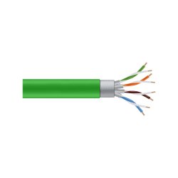 Black Box Gigatrue Cat6A Strd Shld Pvc Bulk Cable, Sftp 1000' Green