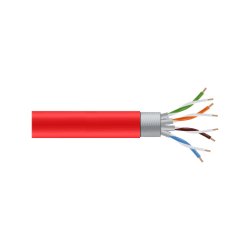 Black Box Gigatrue Cat6A Strd Unshld Pvc Bulk Cable, 1000' Red