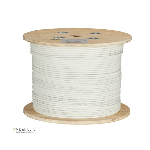 Black Box Gigatrue Cat6A Strd Unshld Pvc Bulk Cable, 1000' White