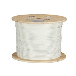 Black Box Gigatrue Cat6A Strd Shld Pvc Bulk Cable, Sftp 1000' White