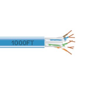 Black Box Cat6A Solid Plenum 1000' Blue