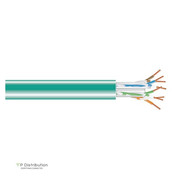 Black Box Cat6A Solid Plenum 1000' Green