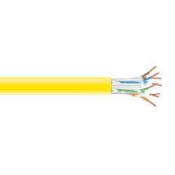 Black Box Cat6A Solid Plenum 1000' Yellow