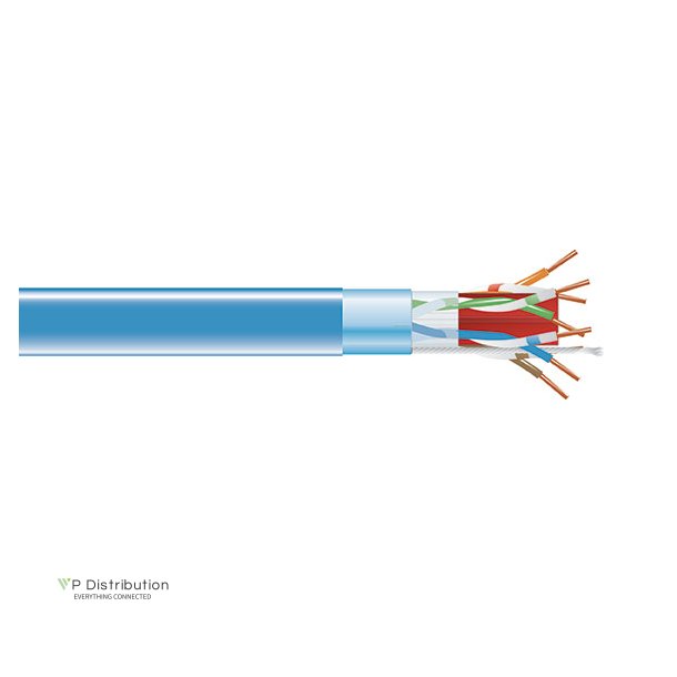 Black Box Cat6A Shld Bulk Cable F/Utp 1000' Plenum Blue