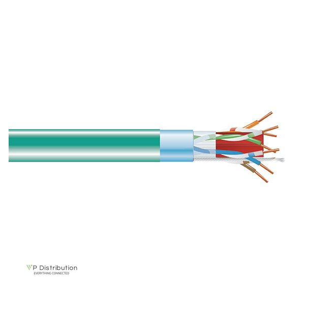 Black Box Cat6A Shld Bulk Cable F/Utp 1000' Plenum Green