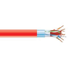 Black Box Cat6A Shld Bulk Cable F/Utp 1000' Plenum Red