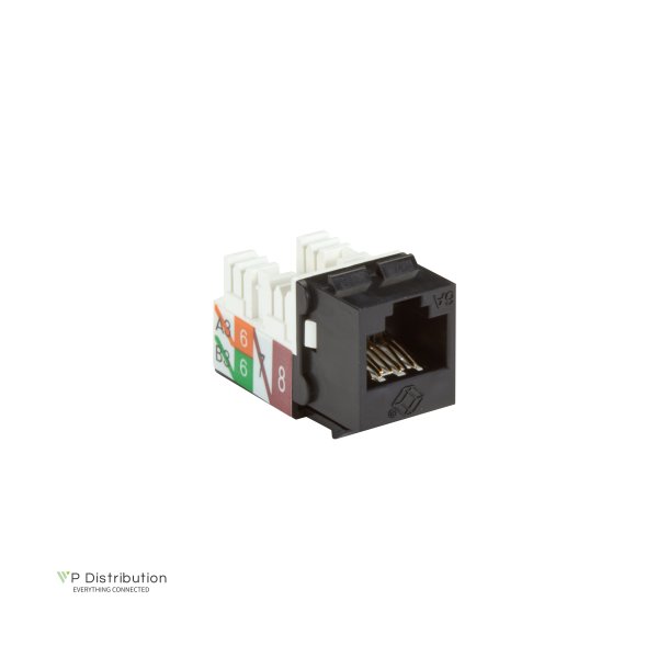 Black Box Cat6A Keystone Jack, Black